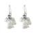 Cultured pearl and hematite cluster earrings, 'Harmonious Pearl' - Handmade Hematite Cultured Freshwater Pearl Dangle Earrings