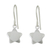 Sterling silver dangle earrings, 'Charming Star' - Handmade 925 Sterling Silver Star Dangle Earrings Thailand thumbail