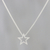 Sterling silver pendant necklace, 'Glitzy Star' - 925 Sterling Silver Star Necklace Handcrafted in Thailand (image 2) thumbail