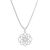Collar colgante de plata esterlina - Collar con colgante de plata de ley abstracto floral hecho a mano
