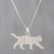 Sterling silver pendant necklace, 'Slow Prowl' - Handmade 925 Sterling Silver Prowling Cat Pendant Necklace (image 2) thumbail