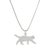 Sterling silver pendant necklace, 'Slow Prowl' - Handmade 925 Sterling Silver Prowling Cat Pendant Necklace thumbail