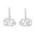 Sterling silver dangle earrings, 'Little Panda' - Handmade 925 Sterling Silver Panda Dangle Earrings Thailand thumbail