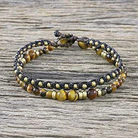 Tiger's eye beaded bracelet, 'Evermore'