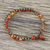 Quartz beaded bracelet, 'Evermore' - Double Strand Orange Quartz Beaded Macrame Bracelet (image 2b) thumbail