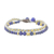 Lapis lazuli beaded bracelet, 'Evermore' - Double Strand Lapis Lazuli Beaded Macrame Bracelet thumbail