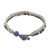 Lapis lazuli beaded bracelet, 'Evermore' - Double Strand Lapis Lazuli Beaded Macrame Bracelet (image 2c) thumbail