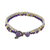 Amethyst and dyed quartz beaded bracelet, 'Evermore' - Amethyst and Purple Quartz Beaded Macrame Bracelet (image 2c) thumbail