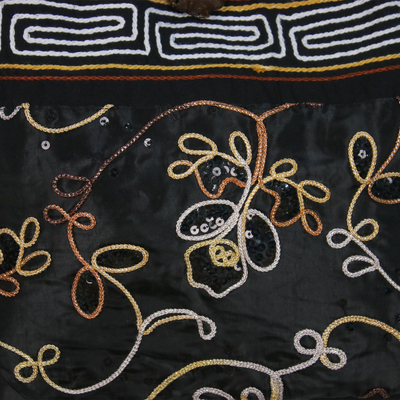 Bolso bandolera de algodón - Bolso de hombro floral de algodón de Tailandia