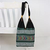 Cotton blend shoulder bag, 'Thai Mood' - Colorful Cotton Blend Shoulder Bag from Thailand