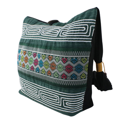 Cotton blend shoulder bag, 'Thai Mood' - Colorful Cotton Blend Shoulder Bag from Thailand