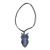 Ceramic pendant necklace, 'Alluring Blue Owl' - Thai Handmade Blue Ceramic Owl Adjustable Pendant Necklace
