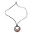 Ceramic pendant necklace, 'Jepun Blooms' - Ceramic Handmade Floral Painted Pendant Necklace