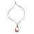 Ceramic pendant necklace, 'Bursting Blooms' - Ceramic Floral Pendant Necklace on a Faux Suede Cord