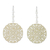 Cultured pearl dangle earrings, 'Elegant Coin' - Cultured Freshwater Pearl Openwork Coin Earrings