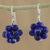 Lapis lazuli dangle earrings, 'Blue Grapes' - Lapis Lazuli Cluster Dangle Earrings from Thailand (image 2) thumbail