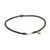 Apatite and silver beaded macrame charm anklet, 'Floral Forevermore' - Karen Silver and Apatite Flower Charm Cord Anklet (image 2c) thumbail