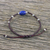 Lapis lazuli and silver beaded cord bracelet, 'Ocean of Memories' - Lapis Lazuli Silver Beaded Cord Bracelet Made in Thailand (image 2b) thumbail