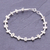 Silver beaded bracelet, 'Dots and Boxes' - Handmade Circle Rectangle 925 Sterling Karen Silver Bracelet (image 2b) thumbail