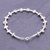 Silver beaded bracelet, 'Dots and Boxes' - Handmade Circle Rectangle 925 Sterling Karen Silver Bracelet (image 2c) thumbail