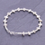 Silver beaded bracelet, 'Dots and Boxes' - Handmade Circle Rectangle 925 Sterling Karen Silver Bracelet (image 2d) thumbail