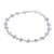 Silver beaded bracelet, 'Dots and Boxes' - Handmade Circle Rectangle 925 Sterling Karen Silver Bracelet (image 2e) thumbail
