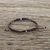Jasper and lapis lazuli macrame cord bracelet, 'Fiery Orbit' - Handmade Hill Tribe Silver Jasper Lapis Lazuli Bracelet