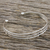 Sterling silver cuff bracelet, 'Aligned Trio' - Sterling Silver Wire Narrow Cuff Bracelet (image 2b) thumbail