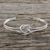 Sterling Silber Manschetten-Anhänger Armband, "Happy Together" - Manschetten-Armband aus Sterlingsilber mit Mittelknoten aus Draht