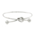 Sterling silver bangle pendant bracelet, 'Tie the Knot' - Sterling Silver Wire Bangle Bracelet with Knot Pendant (image 2c) thumbail