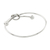 Sterling silver bangle pendant bracelet, 'Tie the Knot' - Sterling Silver Wire Bangle Bracelet with Knot Pendant