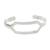 Sterling silver cuff pendant bracelet, 'Elegant Geometry' - Sterling Silver Cuff Bracelet with Elongated Hexagon