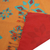 Bufanda de algodón, 'Radiant Morning' - Bufanda floral de algodón naranja y rojo hecha a mano en Tailandia