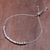 Sterling silver beaded bracelet, 'Morse Code Hope' - Handmade 925 Sterling Silver Morse Code Hope Chain Bracelet