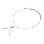 Sterling silver beaded bracelet, 'Morse Code Hope' - Handmade 925 Sterling Silver Morse Code Hope Chain Bracelet