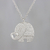 Sterling silver pendant necklace, 'Luxurious Elephant' - Cubic Zirconia 925 Sterling Silver Handmade Pendant Necklace thumbail