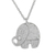 Sterling silver pendant necklace, 'Luxurious Elephant' - Cubic Zirconia 925 Sterling Silver Handmade Pendant Necklace (image 2a) thumbail
