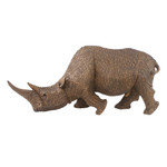 Wood sculpture, 'Majestic Rhino' - Hand Carved Thai Raintree Wood Realistic Rhino Sculpture