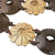 Coconut shell belt, 'Nature Lover' - Flowers and Circles Coconut Shell and Nylon Cord Tie Belt (image 2c) thumbail