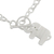 Sterling silver charm bracelet, 'Simple Elephant' - 925 Sterling Silver Handmade Elephant Link Bracelet (image 2d) thumbail