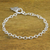 Sterling silver charm bracelet, 'Simple Elephant Family' - 925 Sterling Silver Handmade Elephant Family Charm Bracelet