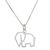 Collar colgante de plata esterlina - Collar con colgante de elefante hecho a mano en plata de ley 925