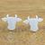 Sterling silver stud earrings, 'Gentle Bull' - Handmade 925 Sterling Silver Bull Steer Stud Earrings (image 2) thumbail
