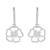 Sterling silver dangle earrings, 'Satin Blooms' - Handmade Floral Satin Blooms Sterling Silver Dangle Earrings thumbail