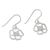 Sterling silver dangle earrings, 'Satin Blooms' - Handmade Floral Satin Blooms Sterling Silver Dangle Earrings (image 2c) thumbail