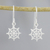 Sterling silver dangle earrings, 'Delicate Cobwebs' - Sterling Silver Handcrafted Spider Web Dangle Earrings (image 2) thumbail