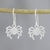 Sterling silver dangle earrings, 'Eight Legged Love' - 925 Sterling Silver Handmade Dangle Spider Earrings (image 2) thumbail