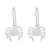 Sterling silver dangle earrings, 'Eight Legged Love' - 925 Sterling Silver Handmade Dangle Spider Earrings thumbail