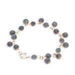 Gold plated jade link bracelet, 'Jade Deluxe' - 18K Gold Plated Jade Link Bracelet with Hook Clasp