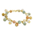 Gold plated jade and quartz link bracelet, 'Sweet Jade' - 18K Gold Plated Jade Quartz Link Bracelet with Hook Clasp (image 2c) thumbail